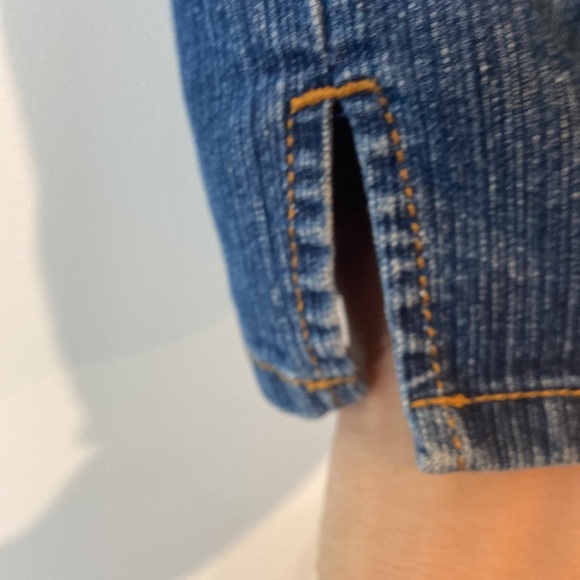 baby phat y2k denim jean capris 3/4 with embroidered butt pockets carnival - Picture 8 of 17